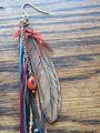 Leather Feather earrings