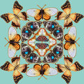 Butterfly Kaleidoscope Fabric - Large Design
