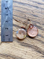 Copper Ink-blot earrings 