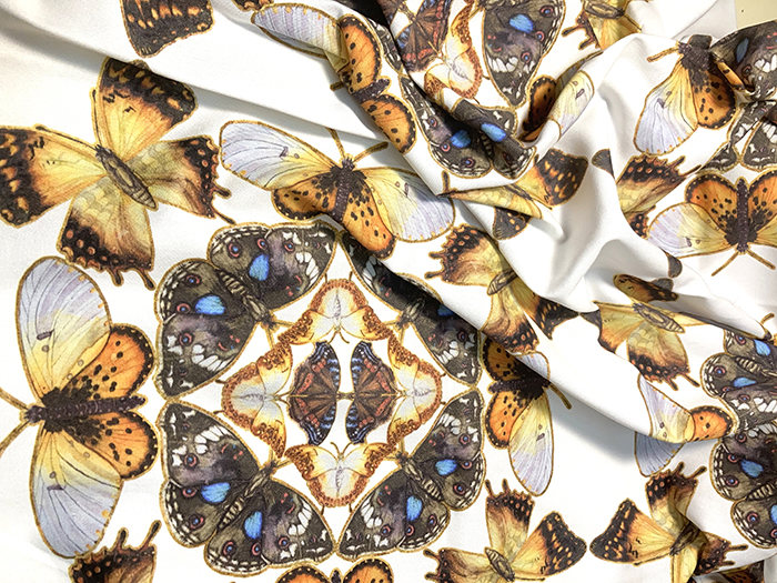 Butterfly Kaleidoscope Fabric - Large Design