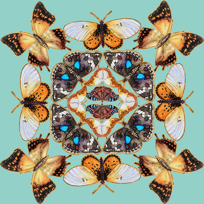 Tea Towel - Butterfly Kaleidoscope