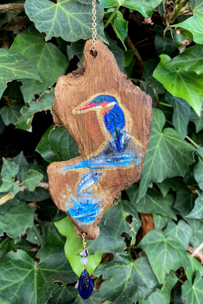 Sun Catcher - Malachite Kingfisher & fish